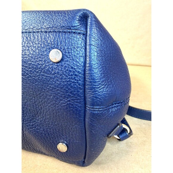 Banana Republic Italian Leather Mini Backpack - Navy Blue Pebbled Leather main image 4